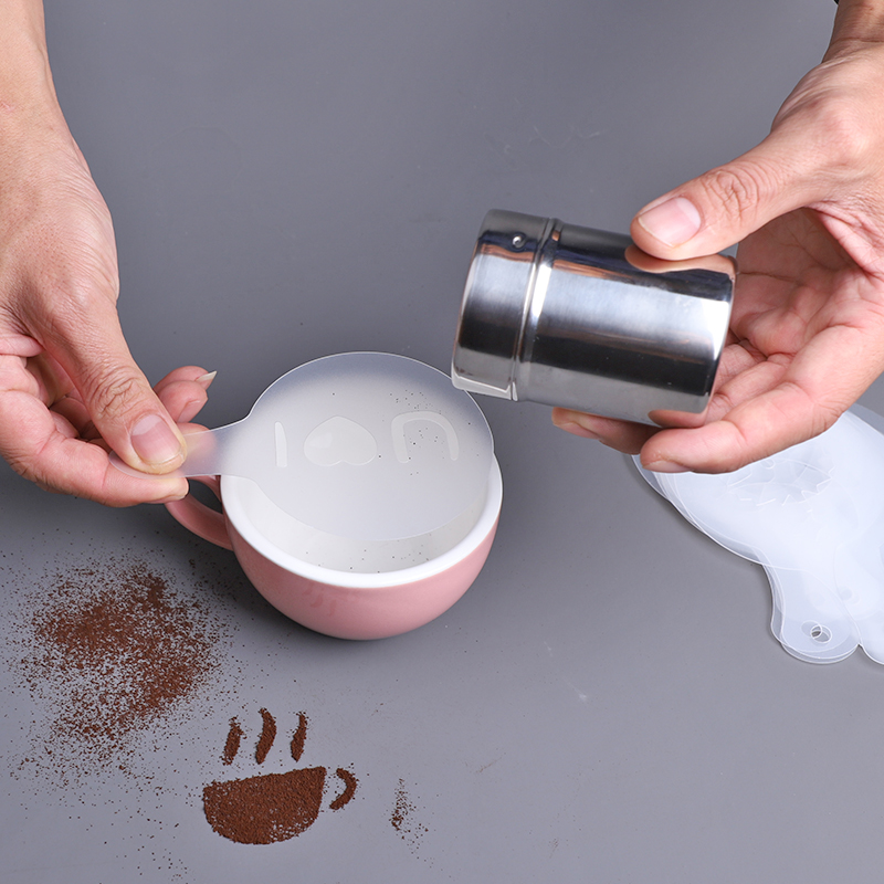 不锈钢花式咖啡撒粉罐可可抹茶粉撒粉器面粉砂糖筛粉器烘焙工具